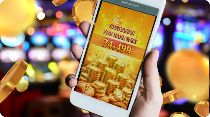 Blackjack table with me777 casino chips